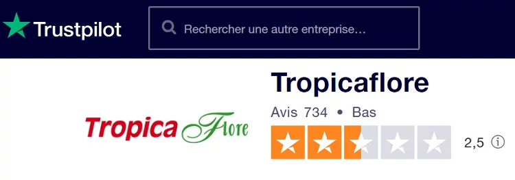 avis-clients-site-Tropicaflore-Trustpilot